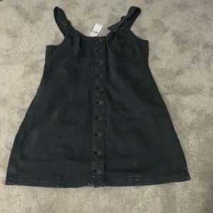 Cute black overall dress